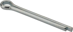 Made in USA - 3/8" Diam x 3-1/2" Long Extended Prong Cotter Pin - Grade 2, Zinc-Plated, Steel - All Tool & Supply