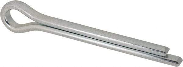 Made in USA - 1/2" Diam x 4" Long Extended Prong Cotter Pin - Grade 2, Zinc-Plated, Steel - All Tool & Supply