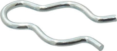 Made in USA - 7/16" Groove, 1-1/8" Long, Zinc-Plated Spring Steel Hair Pin Clip - 0.064" Clip Diam, 1/2" Shaft Diam, Grade 2 - All Tool & Supply