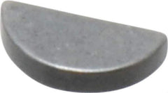 Made in USA - #202-1/2 Standard Woodruff Key - 5/16" Long x 1/16" Wide, Steel - All Tool & Supply