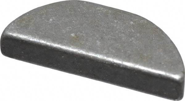 Made in USA - #304 Standard Woodruff Key - 1/2" Long x 3/32" Wide, Steel - All Tool & Supply