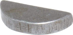 Made in USA - #304 Standard Woodruff Key - 1/2" Long x 3/32" Wide, Alloy Steel - All Tool & Supply