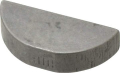 Made in USA - #809 Standard Woodruff Key - 1-1/8" Long x 1/4" Wide, Alloy Steel - All Tool & Supply