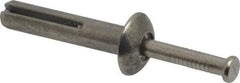 Powers Fasteners - 1/4" Diam, 1/4" Drill, 1-1/4" OAL, 7/8" Min Embedment Hammer Drive Concrete Anchor - Stainless Steel (Drive Pin)/Zamac Alloy (Body), Zinc-Plated Finish, Mushroom Head - All Tool & Supply