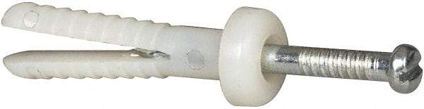 Powers Fasteners - 3/16" Diam, 3/16" Drill, 1" OAL, 1-1/8" Min Embedment Hammer Drive Concrete Anchor - Nylon (Body)/Steel (Drive Pin), Zinc-Plated Finish, Round Head - All Tool & Supply