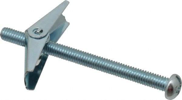 Powers Fasteners - 5/16" Screw, 5/16" Diam, 4" Long, Toggle Bolt Drywall & Hollow Wall Anchor - 7/8" Drill, Zinc Plated, Steel, Grade Zamac 7, Use in Drywall & Wallboard - All Tool & Supply