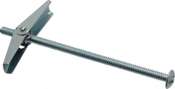 Powers Fasteners - 1/8" Screw, 1/8" Diam, 3" Long, Toggle Bolt Drywall & Hollow Wall Anchor - 3/8" Drill, Zinc Plated, Steel, Grade Zamac 7, Use in Drywall & Wallboard - All Tool & Supply