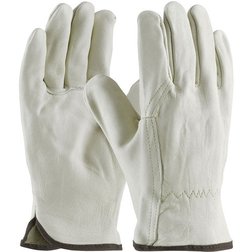 ‎68-116/L Leather Drivers Gloves - Top Grain Cowhide Drivers - Superior Quality - Wing Thumb - Sewn w/ Kevlar - Exact Industrial Supply