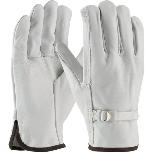 ‎68-153/XL Leather Drivers Gloves - Top Grain Cowhide Drivers - Reg Grade - Straight Thumb - Pull Strap - Exact Industrial Supply