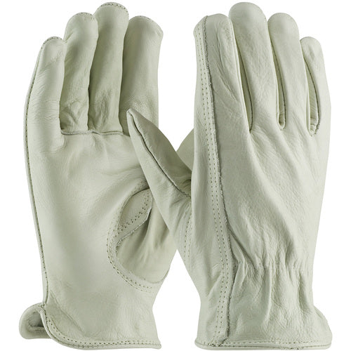 ‎68-168/S Leather Drivers Gloves - Top Grain Cowhide Leather Drivers - Premium Grade - Keystone Thumb - Exact Industrial Supply