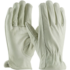 ‎68-168/S Leather Drivers Gloves - Top Grain Cowhide Leather Drivers - Premium Grade - Keystone Thumb - Exact Industrial Supply