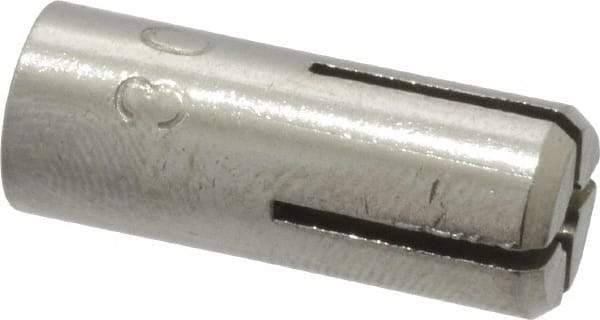 Powers Fasteners - 1/4" Diam, 3/8" Drill, 1-5/8" Min Embedment Drop-In Concrete Anchor - 303 Stainless Steel, 7/16" Thread Length - All Tool & Supply