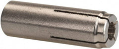 Powers Fasteners - 1/2" Diam, 5/8" Drill, 2-1/4" Min Embedment Drop-In Concrete Anchor - 303 Stainless Steel, 13/16" Thread Length - All Tool & Supply