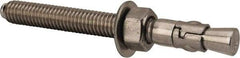 Powers Fasteners - 3/8" Diam, 3/8" Drill, 3-3/4" OAL, 1-5/8" Min Embedment Wedge Expansion Concrete Anchor - 304 Stainless Steel, Hex Nut Head, Hex Drive, 2-5/8" Thread Length - All Tool & Supply