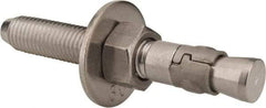 Powers Fasteners - 3/4" Diam, 3/4" Drill, 5-1/2" OAL, Wedge Expansion Concrete Anchor - 304 Stainless Steel, Hex Nut Head, Hex Drive, 3-5/8" Thread Length - All Tool & Supply