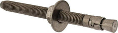 Powers Fasteners - 3/4" Diam, 3/4" Drill, 8-1/2" OAL, 1-1/8" Min Embedment Wedge Expansion Concrete Anchor - 304 Stainless Steel, Hex Nut Head, Hex Drive, 6-5/8" Thread Length - All Tool & Supply