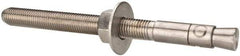 Powers Fasteners - 1" Diam, 1" Drill, 12" OAL, 2-3/4" Min Embedment Wedge Expansion Concrete Anchor - 304 Stainless Steel, Hex Nut Head, Hex Drive, 8-3/8" Thread Length - All Tool & Supply