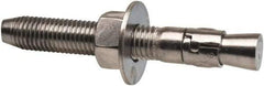 Powers Fasteners - 3/4" Diam, 3/4" Drill, 5-1/2" OAL, 1-1/4" Min Embedment Wedge Expansion Concrete Anchor - 316 Stainless Steel, Hex Nut Head, Hex Drive, 3-5/8" Thread Length - All Tool & Supply