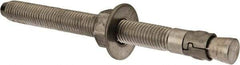 Powers Fasteners - 3/4" Diam, 3/4" Drill, 8-1/2" OAL, 1-3/4" Min Embedment Wedge Expansion Concrete Anchor - 316 Stainless Steel, Hex Nut Head, Hex Drive, 6-5/8" Thread Length - All Tool & Supply