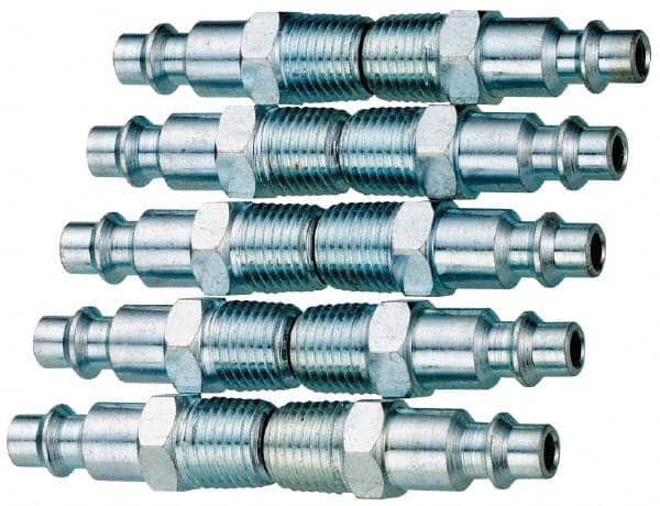 Value Collection - 10 Piece 1/4" Body 1/4 NPT 215 psi Steel ARO Pneumatic Coupling Plug Set - All Tool & Supply