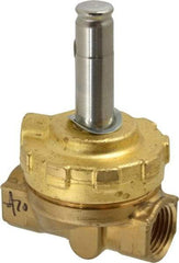 Parker - 1/2" Port, Two Way, Piloted Diaphragm, Brass Solenoid Valve - Normally Closed, 300 Max PSI, NBR Seal - All Tool & Supply