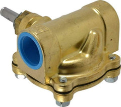 Parker - 1" Port, Two Way, Piloted Diaphragm, Brass Solenoid Valve - Normally Closed, 125 Max PSI, NBR Seal - All Tool & Supply