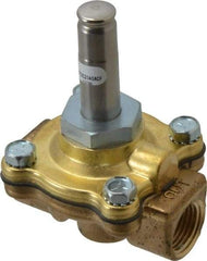 Parker - 1/2" Port, Two Way, Piloted Diaphragm, Brass Solenoid Valve - Normally Closed, 50 Max PSI, EPDM Seal - All Tool & Supply