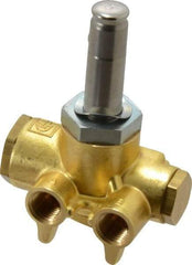 Parker - 1/4" Port, Four Way, Two Position, Brass Solenoid Valve - Single Solenoid, 100 Max PSI, NBR Seal - All Tool & Supply