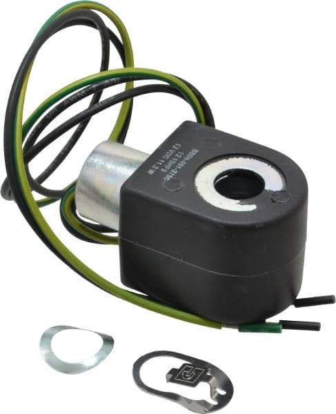 Parker - 12 Volt, 18 Coil Lead Length, Class F, Solenoid Coil - 11.5 Watt, NEMA 4X Enclosure, Use with Parker Skinner Gold Ring Series Valves - All Tool & Supply