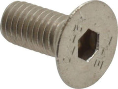 Value Collection - M5x0.80 Metric Coarse Hex Socket Drive, 90° Flat Screw - Grade 18-8 Stainless Steel, Fully Threaded, 12mm OAL - All Tool & Supply