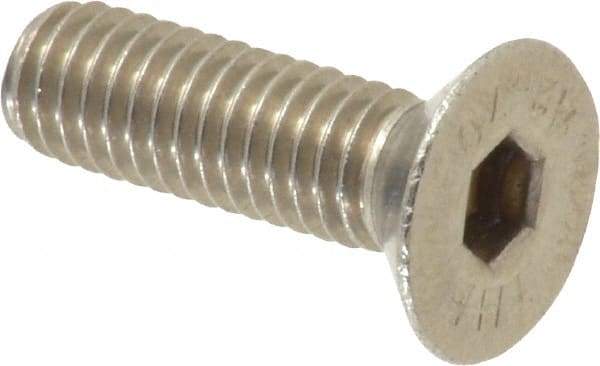 Value Collection - M6x1.00 Metric Coarse Hex Socket Drive, 90° Flat Screw - Grade 18-8 Stainless Steel, Fully Threaded, 20mm OAL - All Tool & Supply