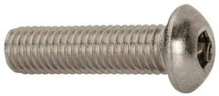 Value Collection - M8x1.25 Metric Coarse Hex Socket Drive, Button Screw - Grade 18-8 Stainless Steel, Partially Threaded, 30mm Length Under Head - All Tool & Supply