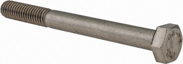 Value Collection - M6x1.00mm Metric Coarse, 60mm Length Under Head Hex Head Cap Screw - Partially Threaded, Grade 18-8 & Austenitic A2 Stainless Steel, 10mm Hex - All Tool & Supply