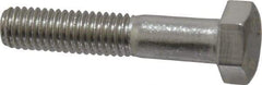 Value Collection - M8x1.25mm Metric Coarse, 40mm Length Under Head Hex Head Cap Screw - Partially Threaded, Grade 18-8 & Austenitic A2 Stainless Steel, 13mm Hex - All Tool & Supply