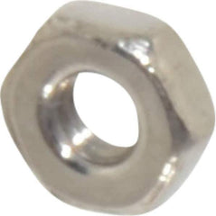 Value Collection - M2.5x0.45 Stainless Steel Right Hand Hex Nut - 4mm Across Flats, 1.6mm High, Uncoated - All Tool & Supply