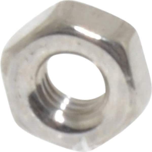 Value Collection - M3x0.50 Stainless Steel Right Hand Hex Nut - 5.5mm Across Flats, 2.4mm High, Uncoated - All Tool & Supply