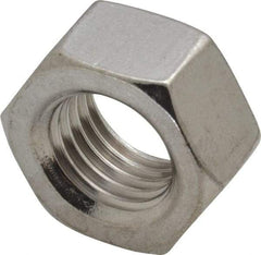 Value Collection - M20x2.50 Stainless Steel Right Hand Hex Nut - 30mm Across Flats, 16mm High, Uncoated - All Tool & Supply