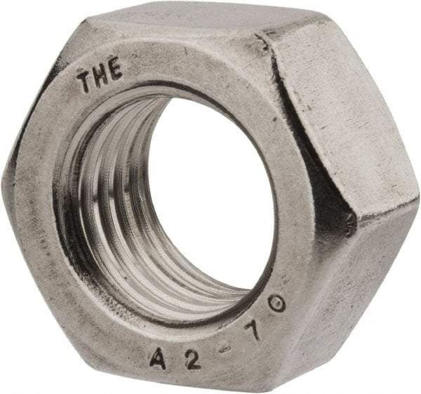 Value Collection - M24x3.00 Stainless Steel Right Hand Hex Nut - 36mm Across Flats, 19mm High, Uncoated - All Tool & Supply