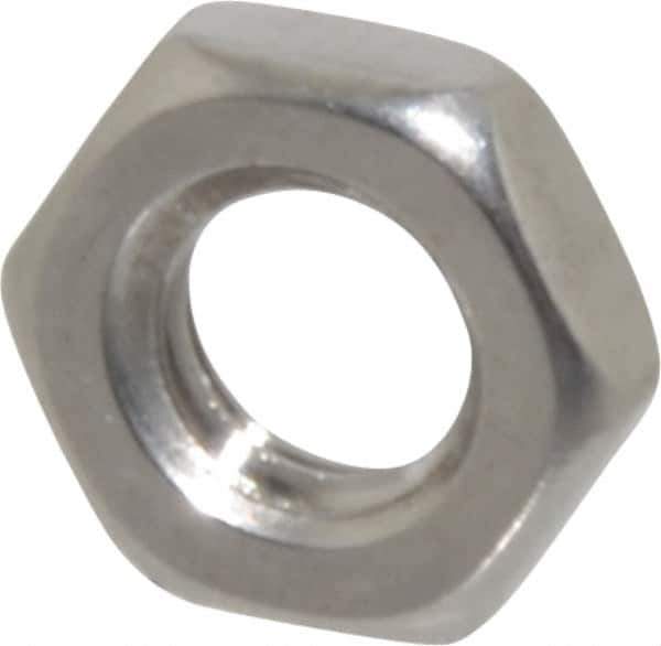 Value Collection - M6x1.00 Metric Coarse Stainless Steel Right Hand Hex Jam Nut - 10mm Across Flats, 3.2mm High, Uncoated - All Tool & Supply