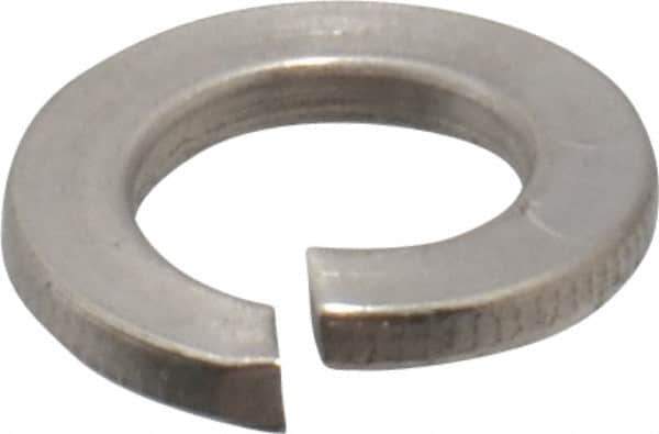 Value Collection - M10, 10.2mm ID, 2.2mm Thick Split Lock Washer - 18-8 Austenitic Grade A2 Stainless Steel, 10.2mm Min ID, 10.7mm Max ID, 18.1mm Max OD - All Tool & Supply