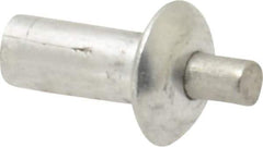 Made in USA - Universal Head Aluminum Alloy Drive Blind Rivet - Stainless Steel Mandrel, 0.172" to 3/16" Grip, 1/4" Head Diam, 0.128" to 0.14" Hole Diam, 0.281" Length Under Head, 1/8" Body Diam - All Tool & Supply