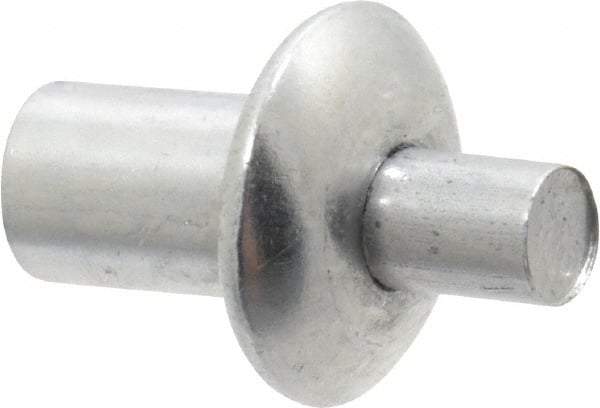 Made in USA - Universal Head Aluminum Alloy Drive Blind Rivet - Aluminum Alloy Mandrel, 0.078" to 1/8" Grip, 3/8" Head Diam, 0.191" to 0.219" Hole Diam, 0.281" Length Under Head, 3/16" Body Diam - All Tool & Supply