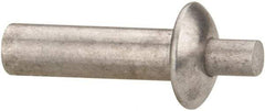 Made in USA - Universal Head Aluminum Alloy Drive Blind Rivet - Aluminum Alloy Mandrel, 0.453" to 1/2" Grip, 3/8" Head Diam, 0.191" to 0.219" Hole Diam, 0.656" Length Under Head, 3/16" Body Diam - All Tool & Supply