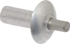 Made in USA - Brazier Head Aluminum Alloy Drive Blind Rivet - Stainless Steel Mandrel, 0.203" to 7/32" Grip, 0.312" Head Diam, 0.128" to 0.14" Hole Diam, 0.313" Length Under Head, 1/8" Body Diam - All Tool & Supply