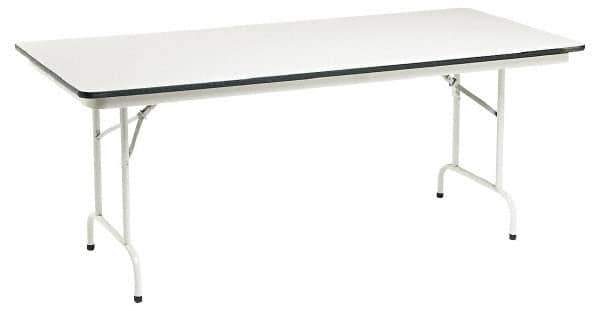 ALERA - 72" Long x 30" Wide x 29" High Stationary Rectangular Folding Table - Light Gray, High Pressure Laminate - All Tool & Supply