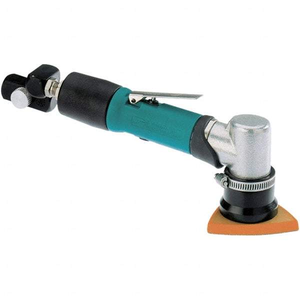 Dynabrade - 15,000 OPM, 20 CFM Air Consumption, Right Angle Air Orbital Sander - Triangular & Tear Drop Pad, 1/4 NPT Inlet - All Tool & Supply