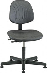 Bevco - 15 to 20" High Adjustable Chair - 23" Wide x 23" Deep, Polyurethane Seat, Black - All Tool & Supply