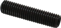 Value Collection - M12x1.75, 50mm OAL, Flat Point Set Screw - Grade 14.9 (45H) Alloy Steel, 6mm Key - All Tool & Supply