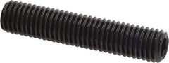 Value Collection - M12x1.75, 60mm OAL, Flat Point Set Screw - Grade 14.9 (45H) Alloy Steel, 6mm Key - All Tool & Supply