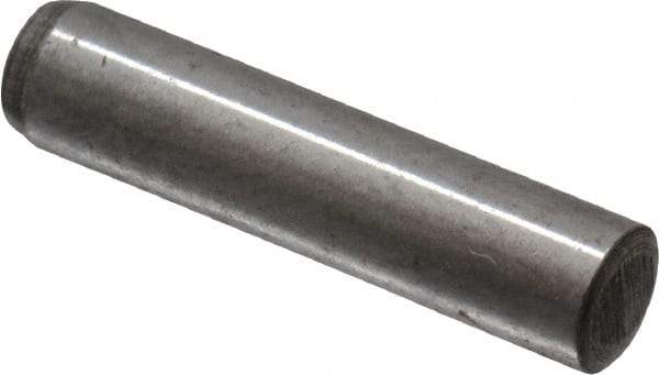 Value Collection - 4mm Diam x 18mm Pin Length Grade 8 Alloy Steel Precision Dowel Pin - Bright Finish, 1 Rounded End - All Tool & Supply